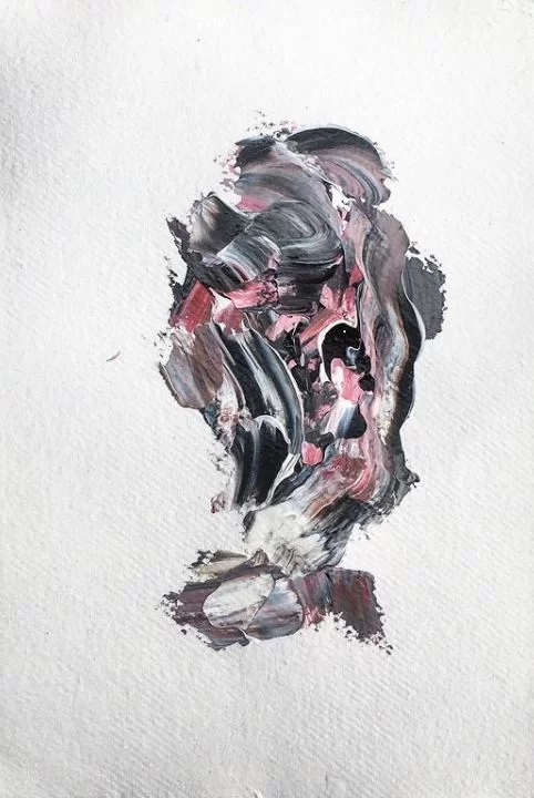 Acrylic Painting on Paper – Head of E. II