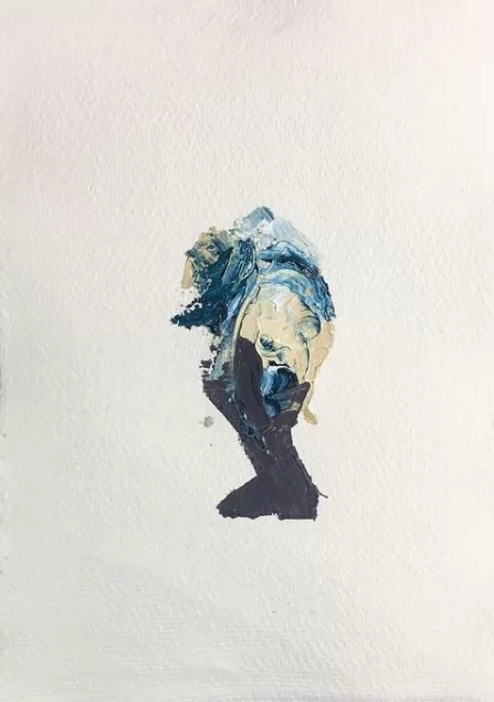 Acrylic Painting on Paper – Head of C. XIV