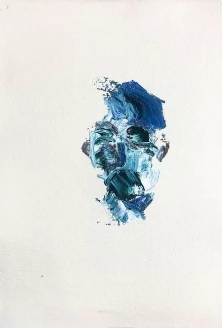 Acrylic Painting on Paper – Head of C. XIII