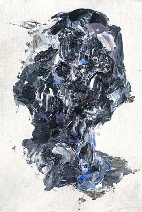 Acrylic Painting on Paper – Head of C. VIII