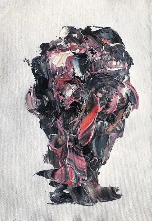 Acrylic Painting on Paper – Head of K. III