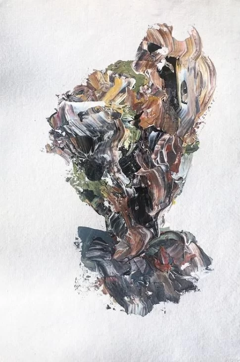 Acrylic Painting on Paper – Head of D. II