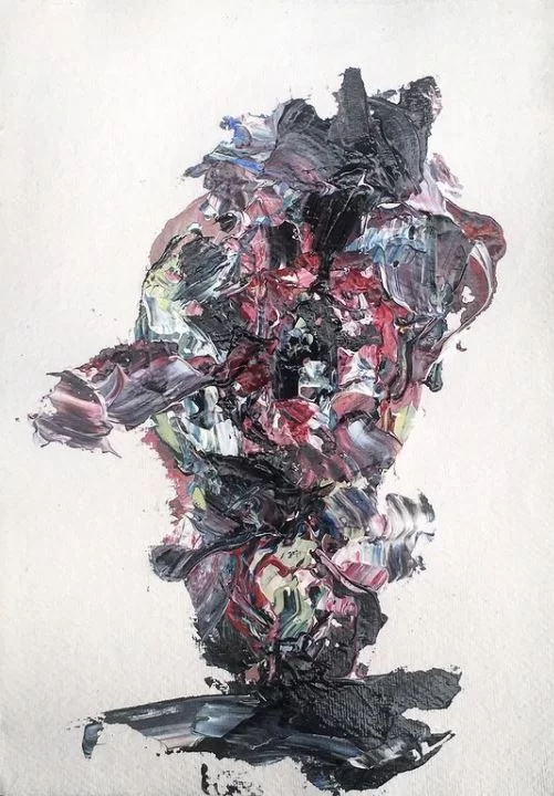 Acrylic Painting on Paper – Head of K. II
