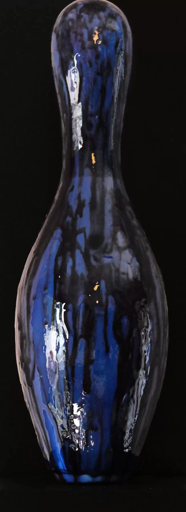 Blue, Black Bowling Pin