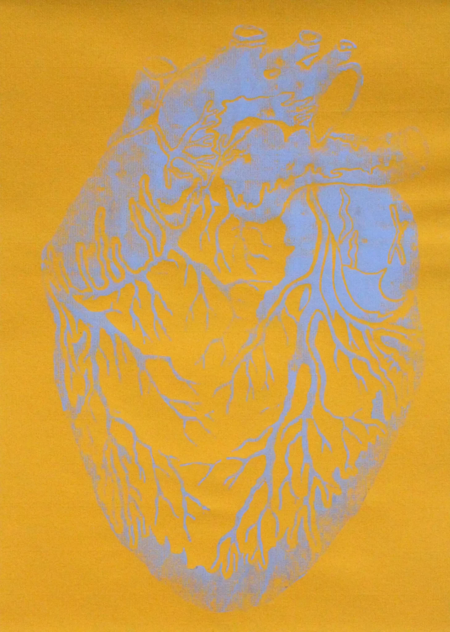 Heart (yellow, light blue)