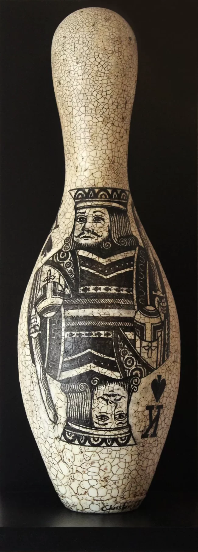 cracked bowling pins